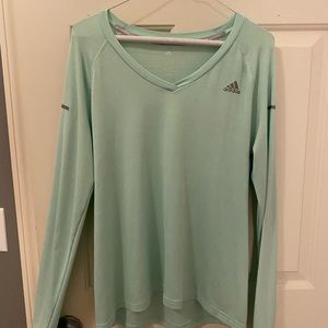 Long-sleeve adidas workout top